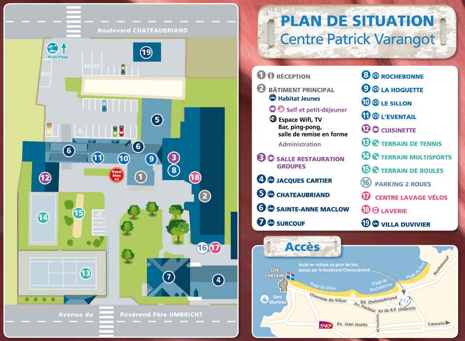 Plan du centre Varangot